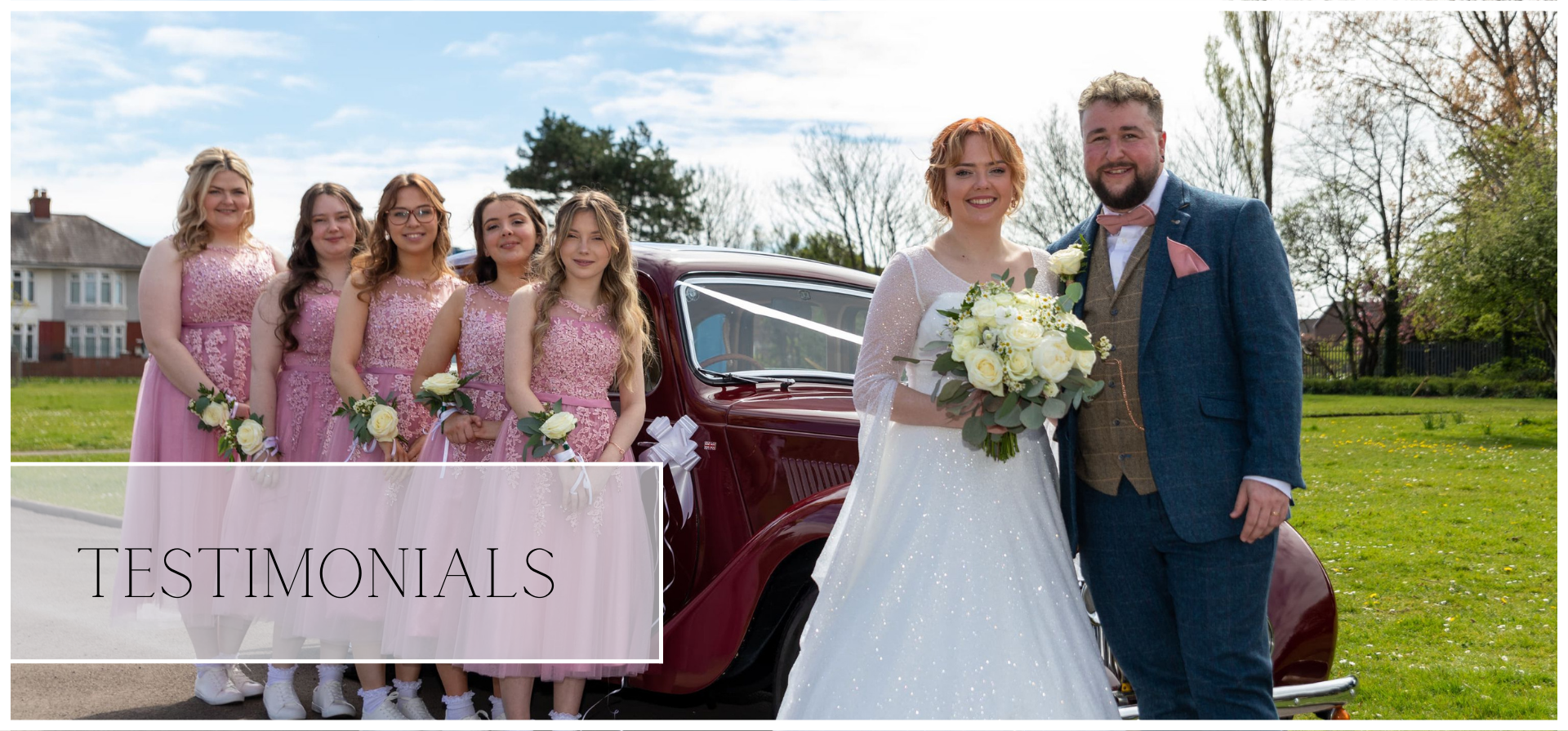Image of Bride, Groom and Bridesmaids; Hair by Bethany Eleanor Mobile Hair & Beauty, South Wales